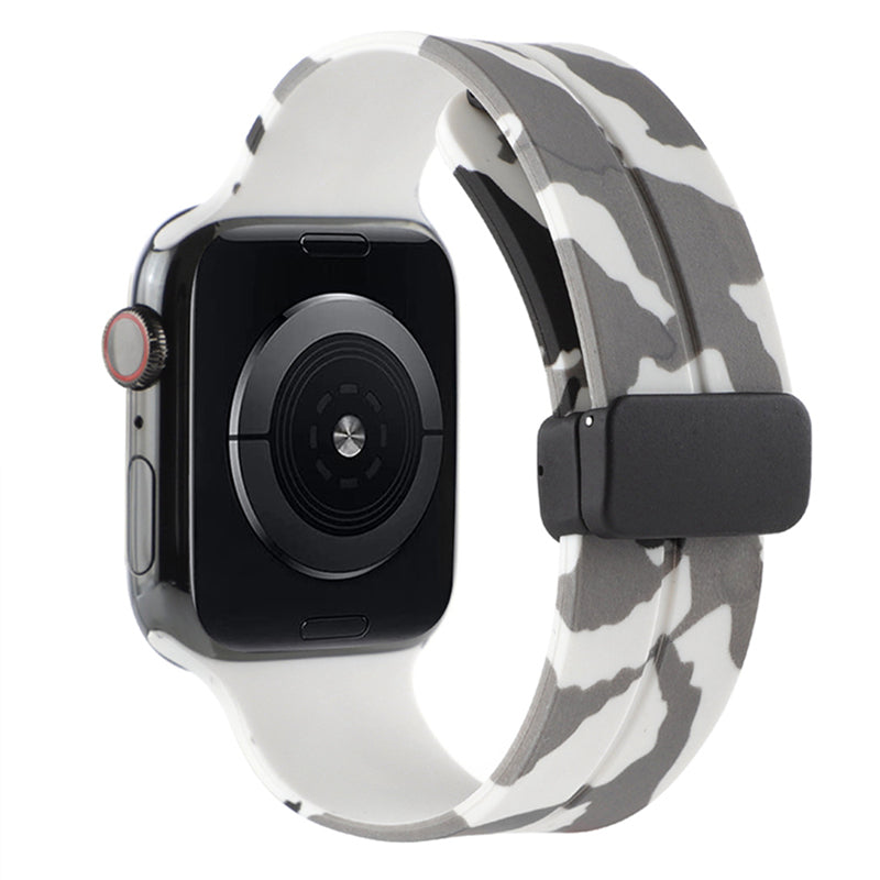 For Apple Watch Series 9 8 7 41mm 6 5 4 SE (2023) SE (2022) SE 40mm 3 2 1 38mm Magnetic Watch Band Camo Silicone Watch Strap For Apple Watch Series 9 8 7 41mm 6 5 4 SE (2023) SE (2022) SE 40mm 3 2 1 38mm Magnetic Watch Band Camo Silicone Watch Strap